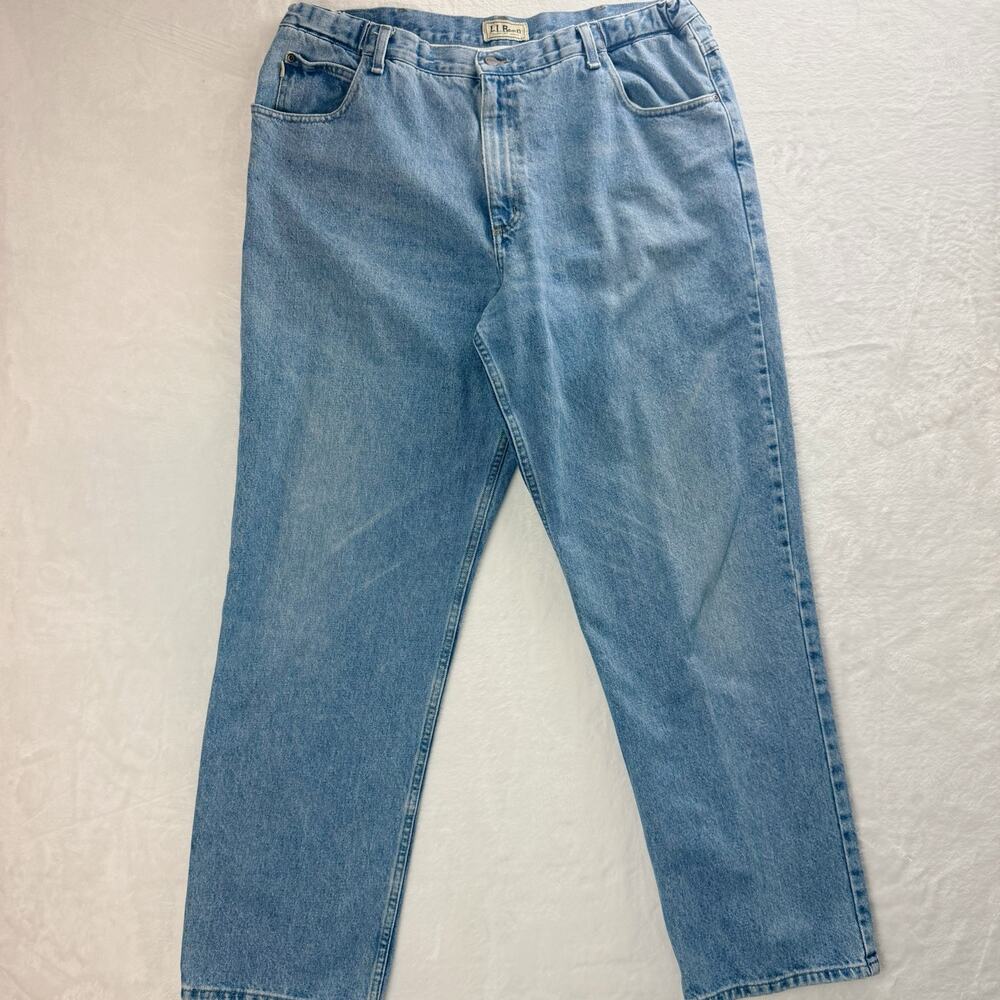 L.L. Bean Comfort Waist 100% Cotton Light Wash Jeans Men's 40x34